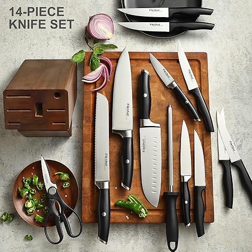 Miniatura 9 de Juego de cuchillos de cocina de acero inoxidable de alto carbono, hoja afilada resistente a la corrosión, cuchillo de chef profesional para cocina