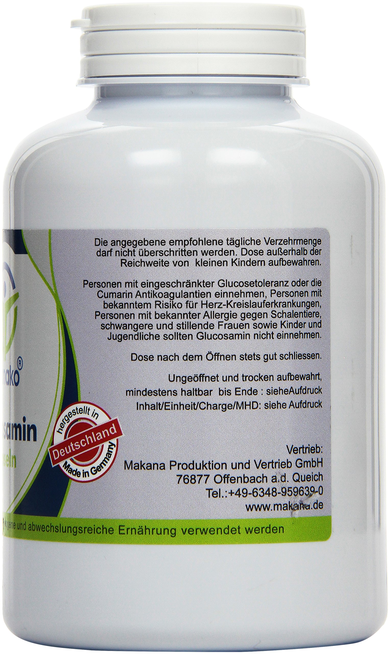 manako Glucosamin Kapseln, 4 x 300 Stück, Dose a 225 g