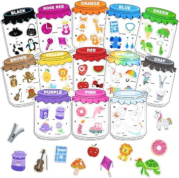Magnetic Color Sorting Set, 13 Colors Magnets for Fridge, Magnetic Alphabets & Colors Sorting Toys for Toddlers, Letter Magnets for Fridge and Whiteboard, Kindergarten Must Haves