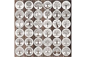 36-Piece Tree of Life Stencil Set: Timeless Family Heritage Unveiled!