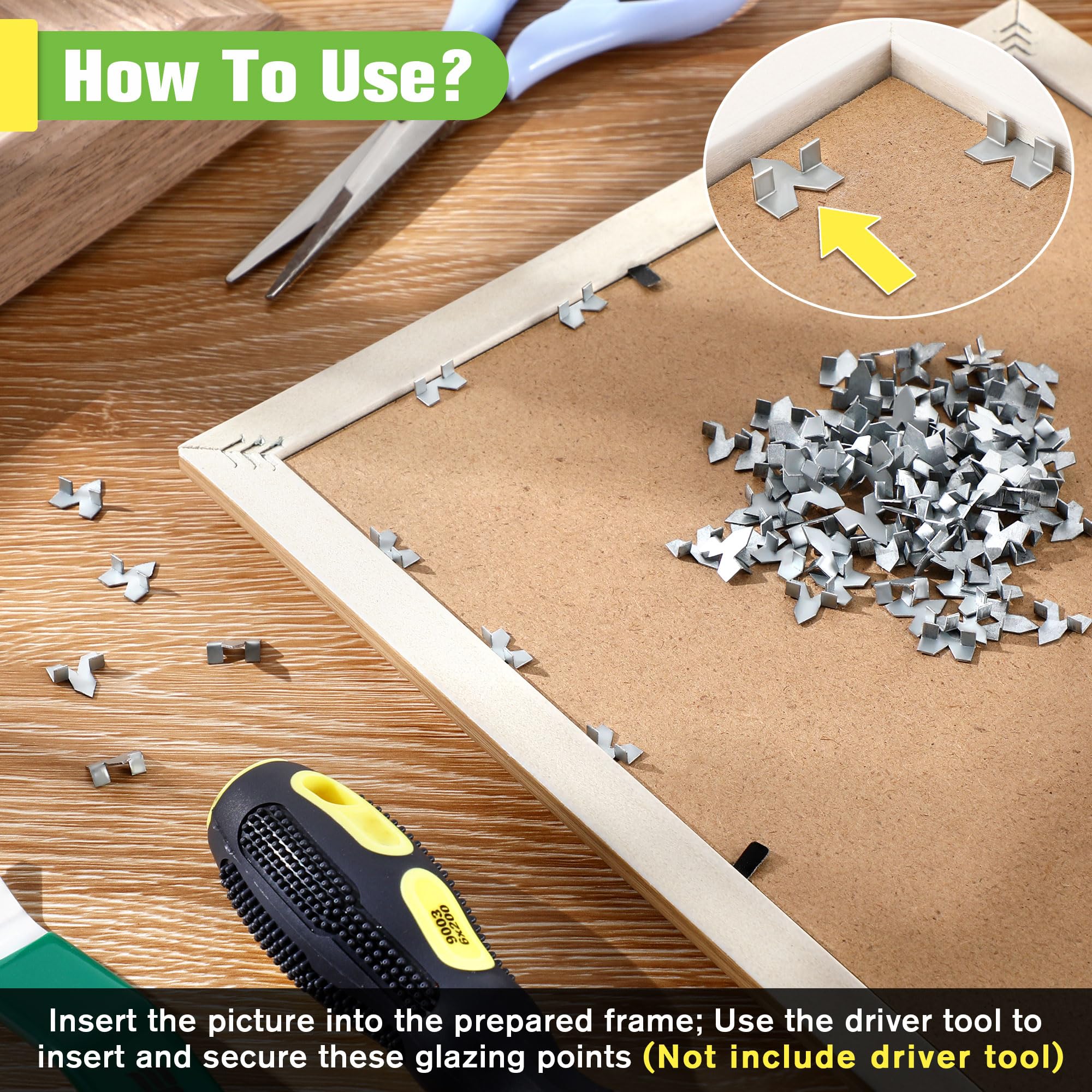 Pushpoint Frame Snapklik.com : 250 Pcs Glazier Points, Glazing Push Points For Picture ...