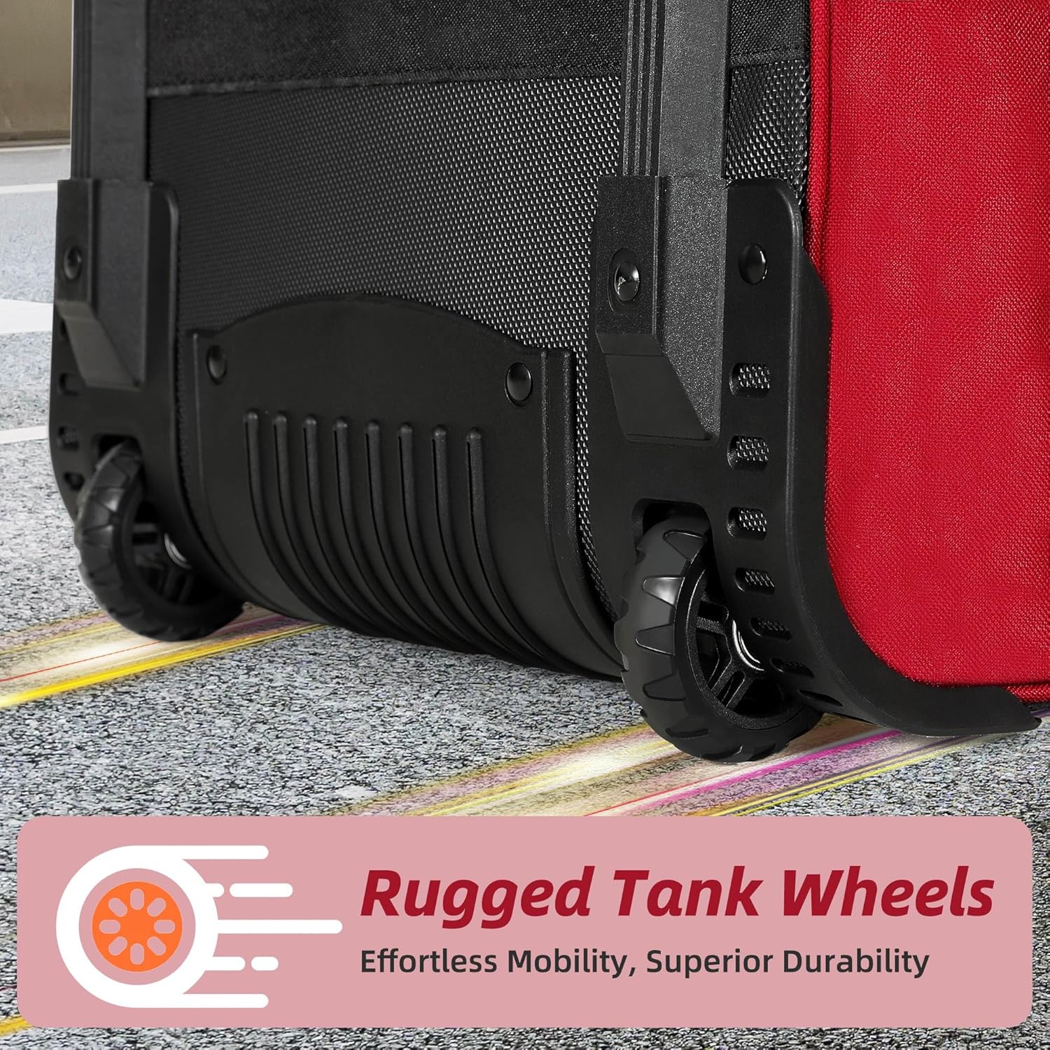 Catchers Gear Bag with Wheels, Rolling Baseball Softball Bag with 4 Bat Sleeves, Fence-Hooks, Separate Shoe Compartments and Multi-Pockets, Sturdy Back Base Plate