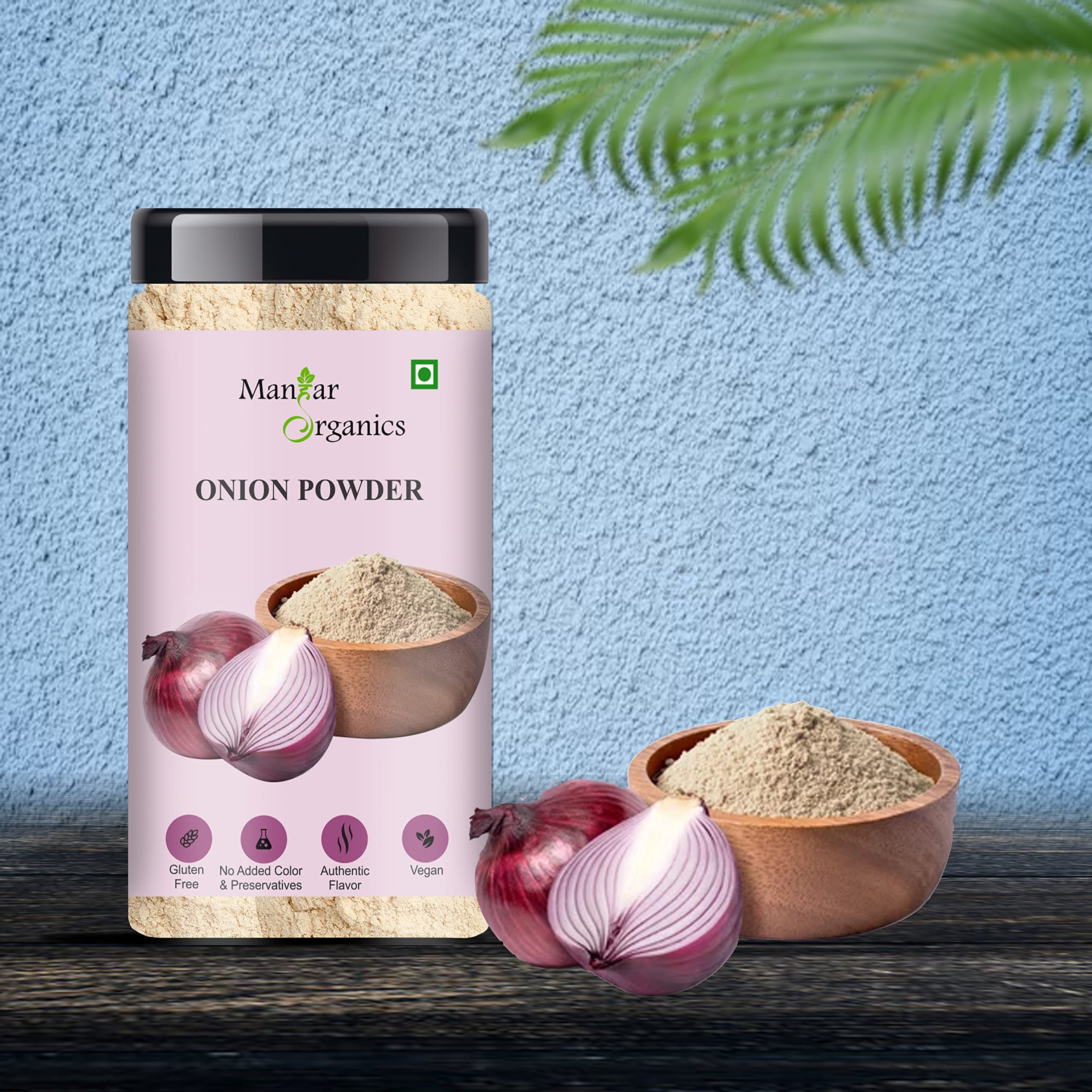 ManHar Organics Dehydrated Onion Powder Jar 120g - Flavorful & Aromatic Powder for Cooking and Seasoning | Natural Flavor Enhancer | No Additives, Preservatives - Image 3 thumbnail