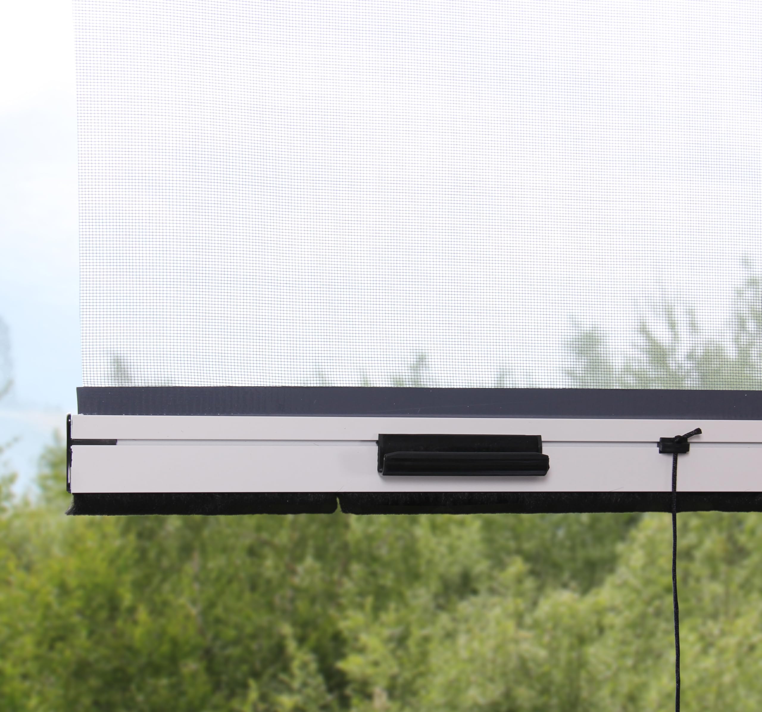 Store moustiquaire fenêtre alu recoupable (largeur x hauteur) -protection insecte ajustable (Blanc, 1250 mm x 1600 mm)