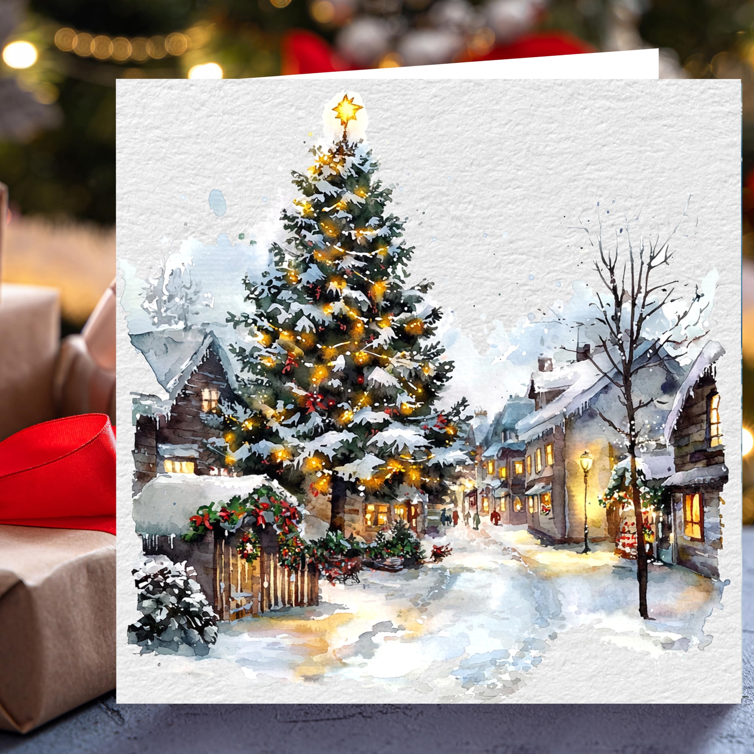 Christmas Cards Boxed | 30 Pack Xmas Cards Multipack | 6 Unique Traditional Vintage Winter Street Scene Designs Retro Festive Seasons Greetings For Friends Family - View #13