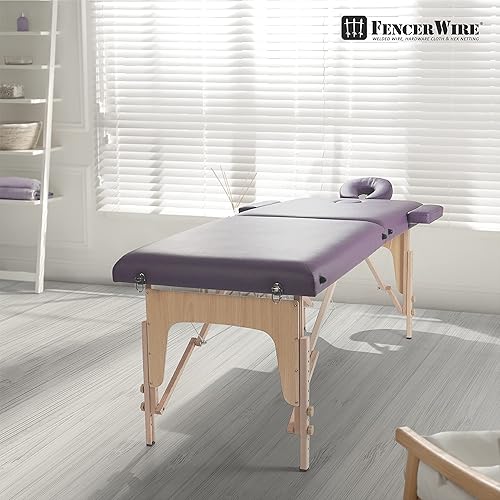 Miniatura 9 de Fencer Wire Mesa de masaje de espuma viscoelástica prémium de 84 pulgadas, cama de masaje plegable, cama de spa ajustable en altura, cuna facial,