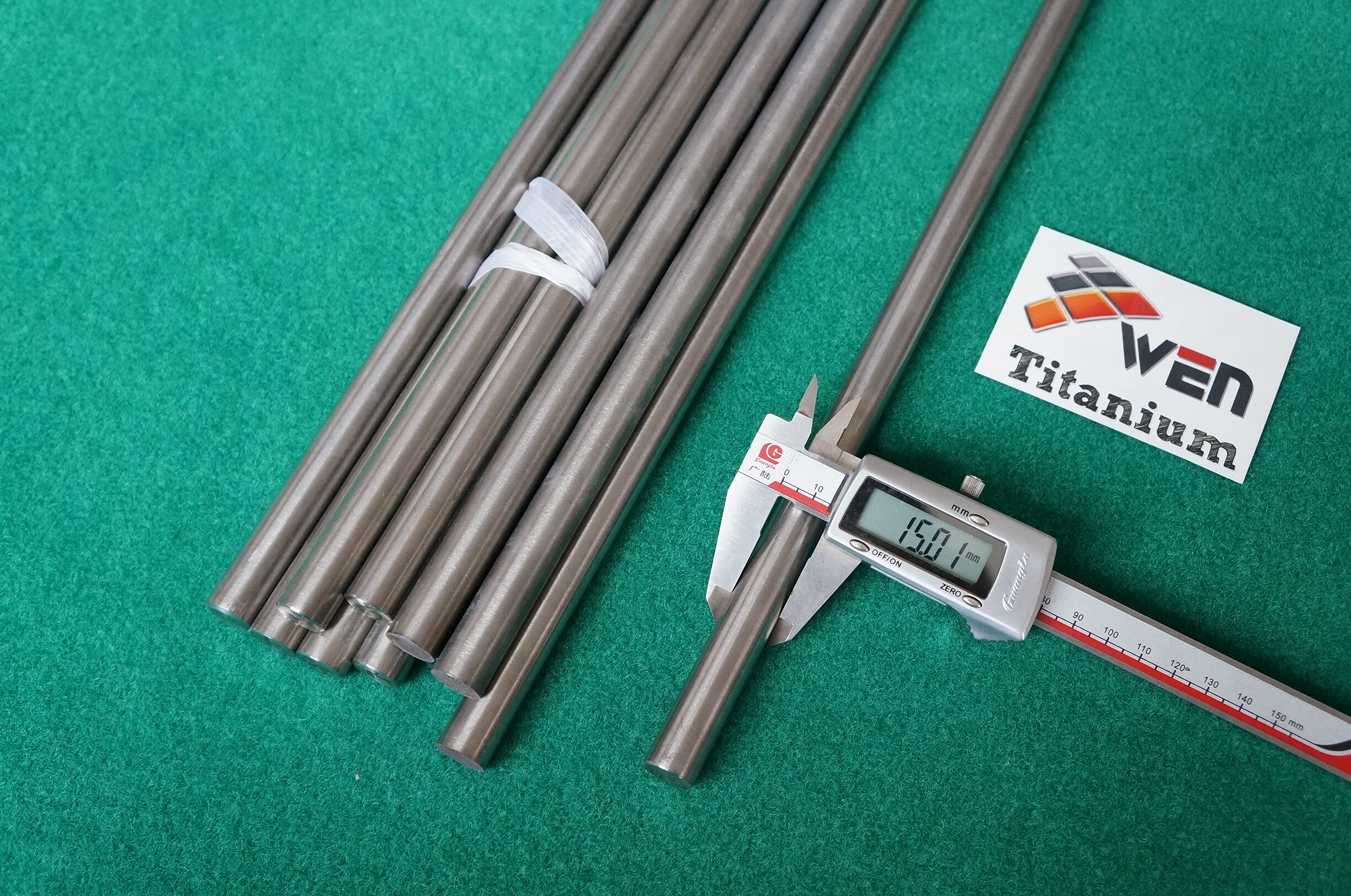 Titanstange Grade 5 Rundmaterial [ Ø 3mm - Ø 16mm ] Titanstäbe Rundstäbe Vollwelle B348 Titanium Bar 6al-4v Rod (Ø 10mm x 500mm Länge / 6 Stück)