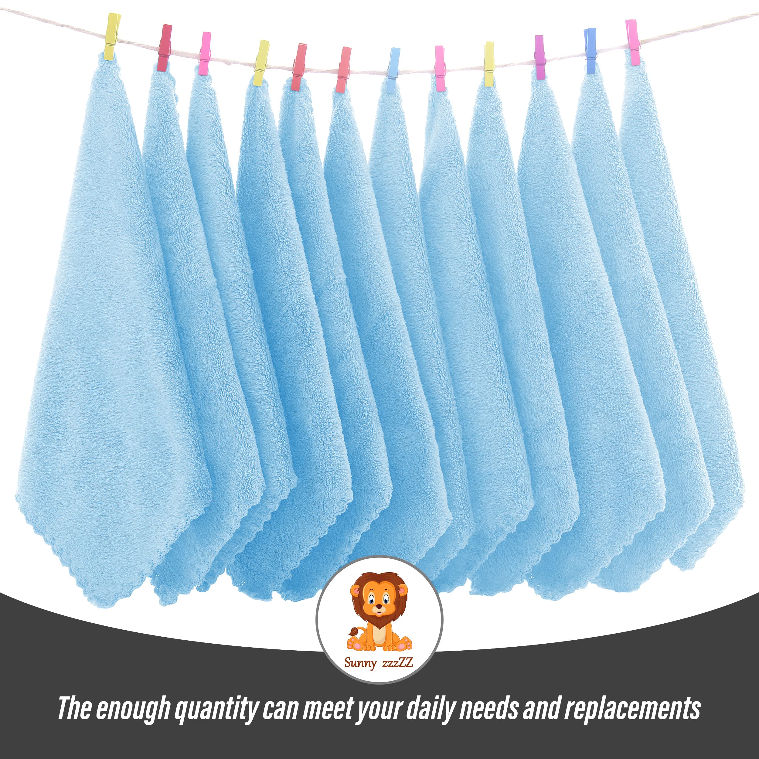 Sunny zzzZZ Lot de 12 lingettes pour bébé (aigue-marine)
