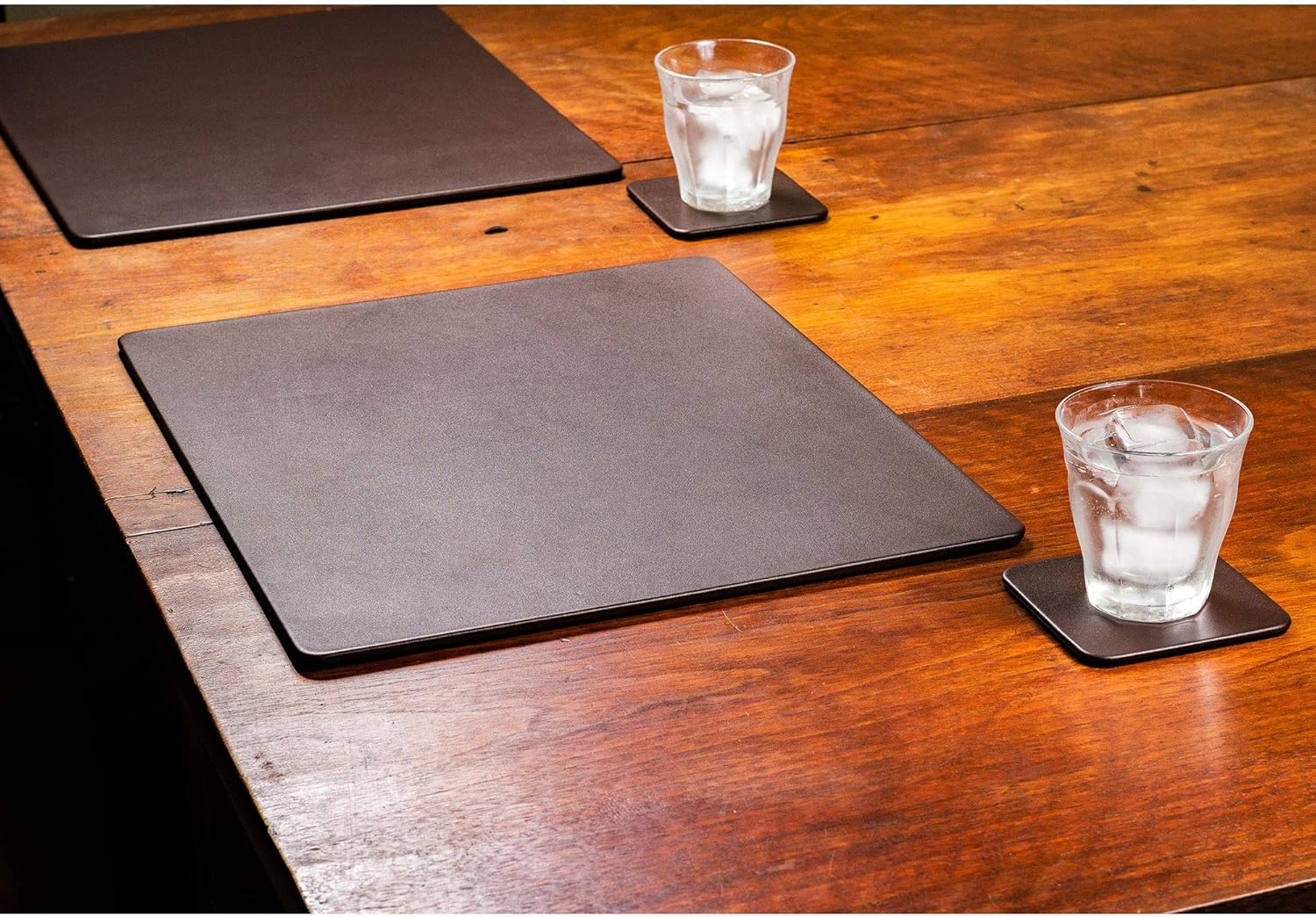 Dacasso Chocolate Brown Leather Conference Table Pad, 17 by 14-Inch