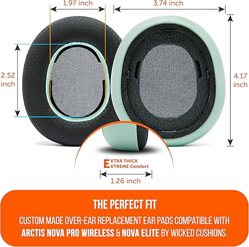 Miniatura 5 de WC Freeze Nova Pro Wireless - Almohadillas de gel refrescante para Arctis Nova Pro Wireless y Nova Elite (no se ajustan a otros modelos), por Wicked