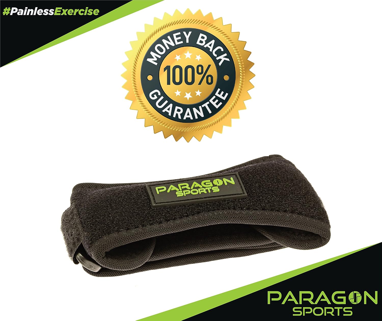 Patella Knee Strap for Running, Fitness, Stairs Climbing/Adjustable Patellar Tendon Support Band for Basketball, Athletics by Paragon Sports/Pain Relief Brace for Jumper's Knee and Chondromalacia