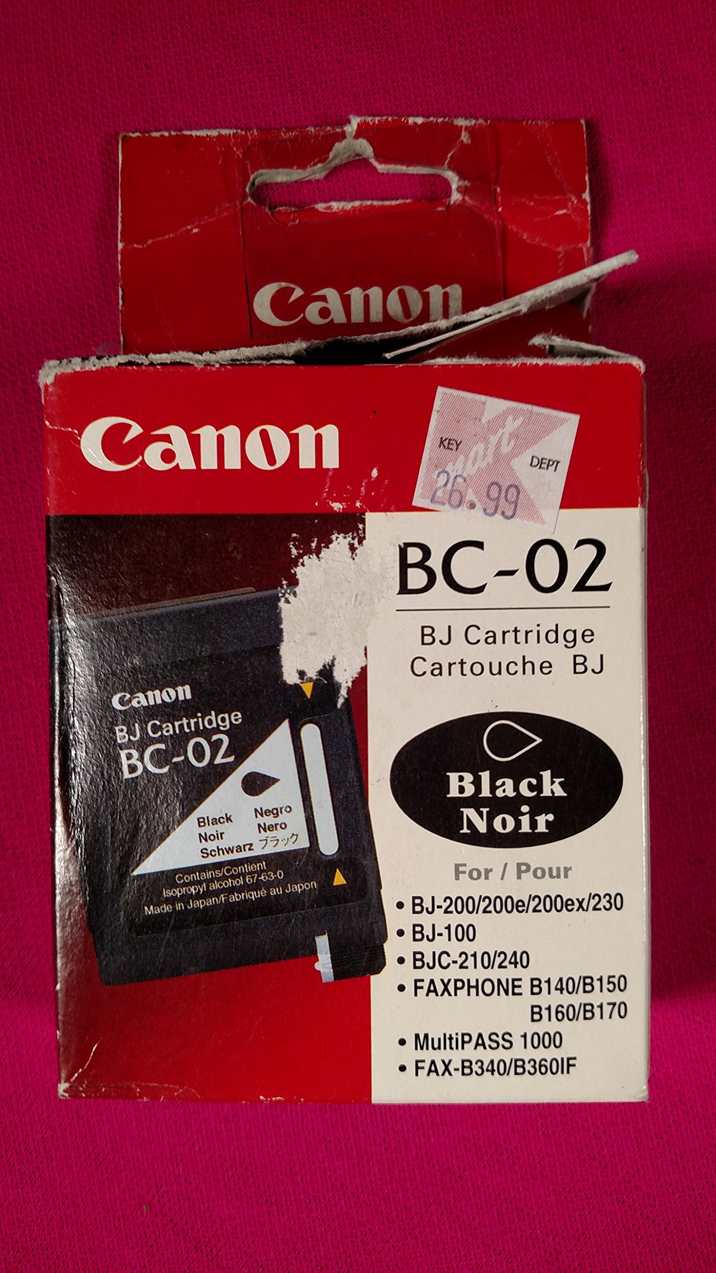 Amazon.co.jp: Canon Model BC-02 ブラックカートリッジ : パソコン