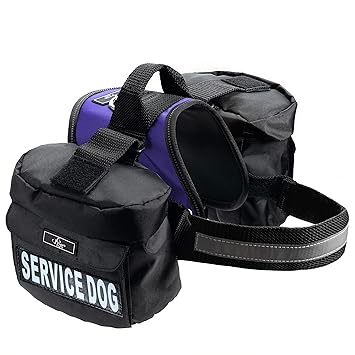 Doggie Stylz Service Dog Harness with Removable Saddle Bag Backpack Carrier Traveling Carrying Bag. 2 Removable Patches. Please Measure Dog Before Ordering. Made