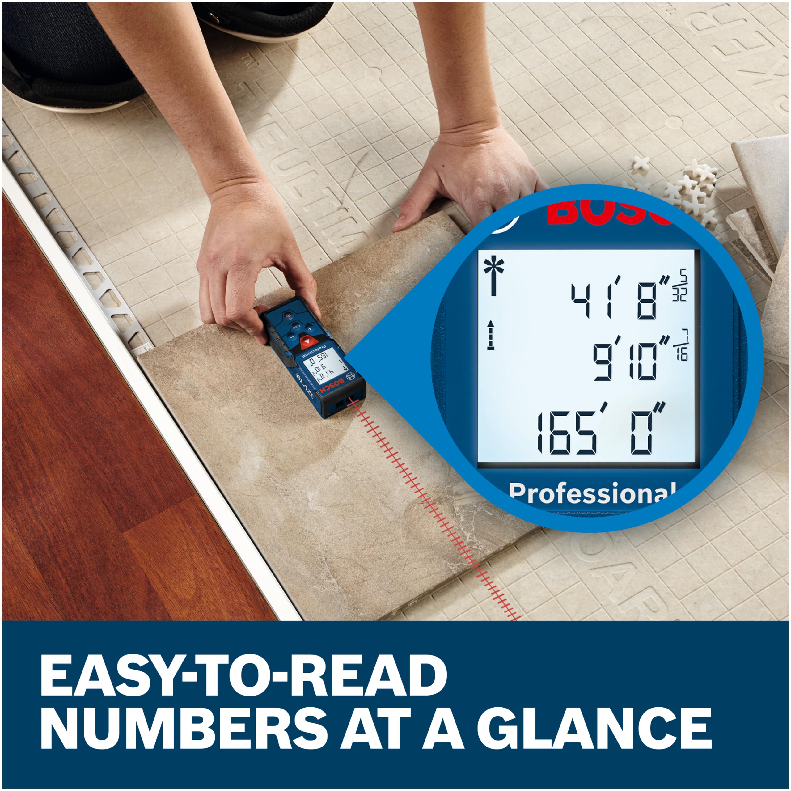 Bosch GLM165-40 Blaze Pro 165 Ft. Laser Measure, Laser Measuring Tool — Amazon image 7