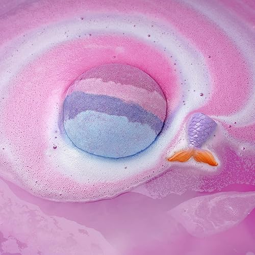 Miniatura 5 de Daisy Encens Bombas de baño para niños con juguetes en el interior, juego de regalo de princesa sirena, divertido y nutritivo con aceites esenciales