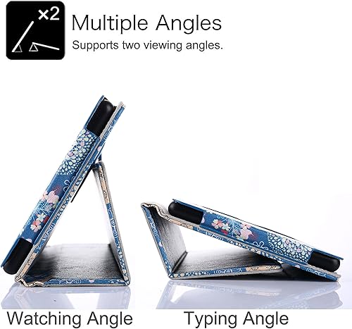 Miniatura 3 de EpicGadget Funda de poliuretano, funda inteligente para Fire 7 (12 generación) de piel sintética de alta calidad, plegable, con soporte para Fire de