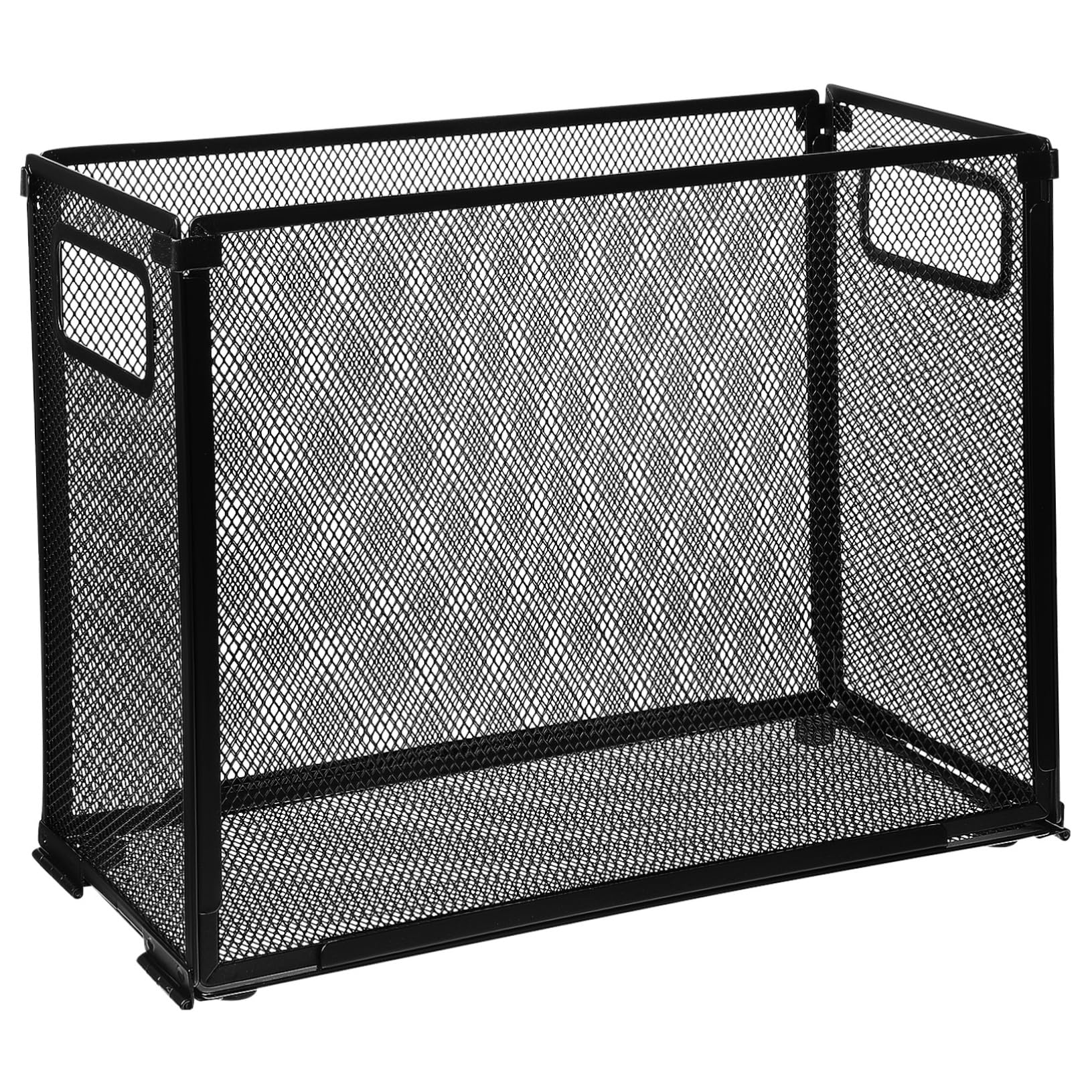 Gadpiparty Organizador de Archivos Metal Multifuncional Asa para Fácil Transporte, Estante para Documentos de Escritorio Compacto y Versátil