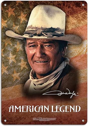 John Wayne 8"x11.5" TIN Sign - American Legend