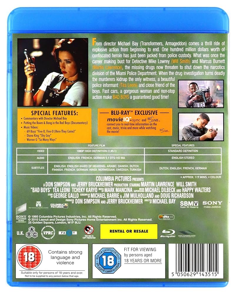 Amazon.co.jp: Bad Boys [Blu-ray] [Import] : DVD