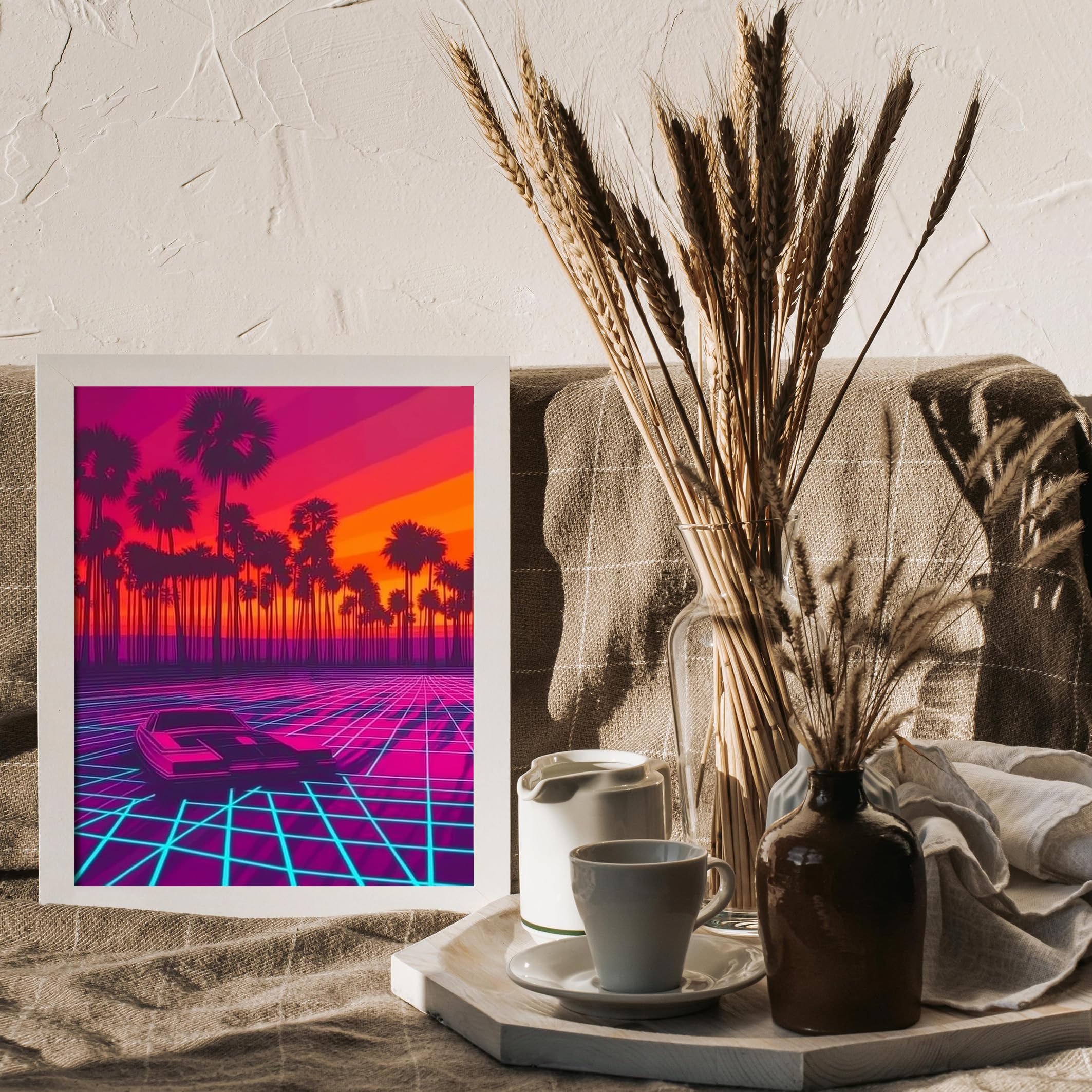 Amazon.com: Posterizer 1 pcs - funky 1980s synthwave festival