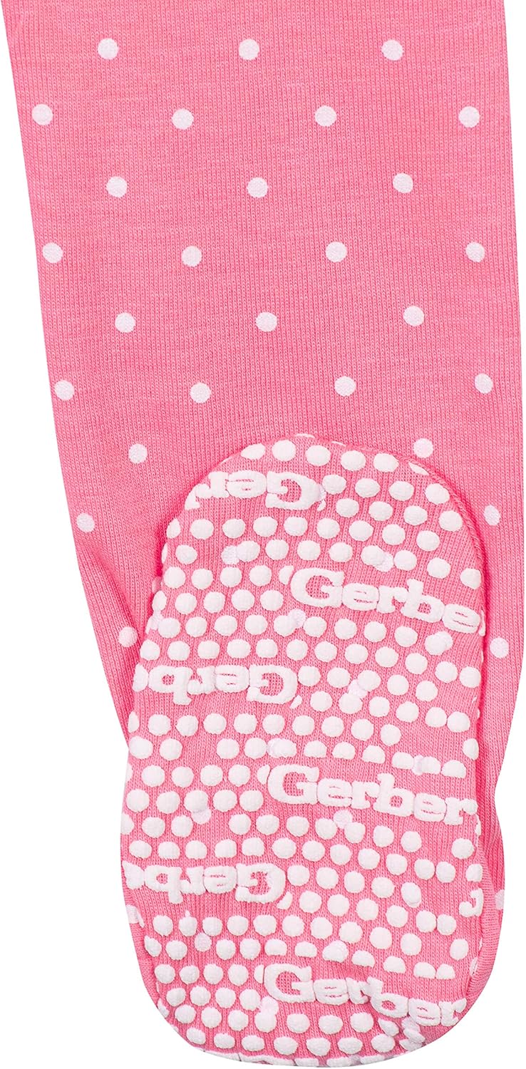 Gerber Baby Girls 2-Pack Footed Pajamas, Unicorns Pink, 6 Months - Image 8