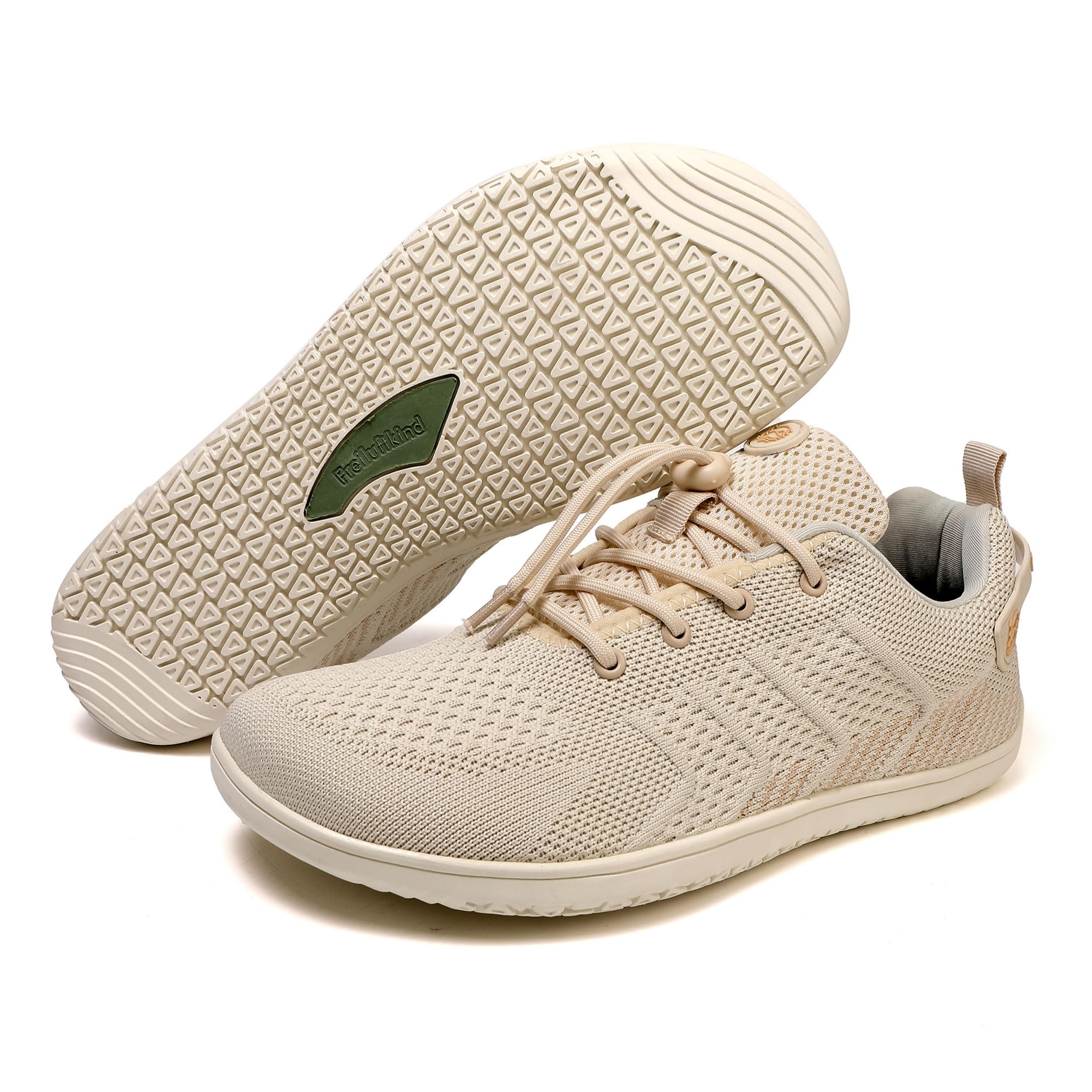 Freiluftkind Das Original Camino – Sportliche Sneaker Barfußschuhe (Beage/Gr. 41) – Unisex Barfußschuh für Bewegung und Dynamik