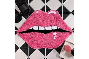 Pink Lips Bathroom Rug: The Kiss of Comfort for Your Feet