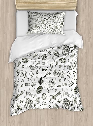 Ambesonne - Cortina de ducha multicolor en tres tamaños, Tela, Verde, gemelo