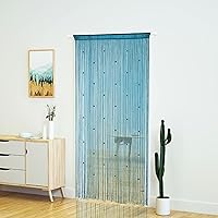 Vista 3 de YaoYue Cortina de cuentas para puerta, con borlas y cuentas, para colgar con flecos, hippie y divisor de habitación, ventana, pasillo, entrada