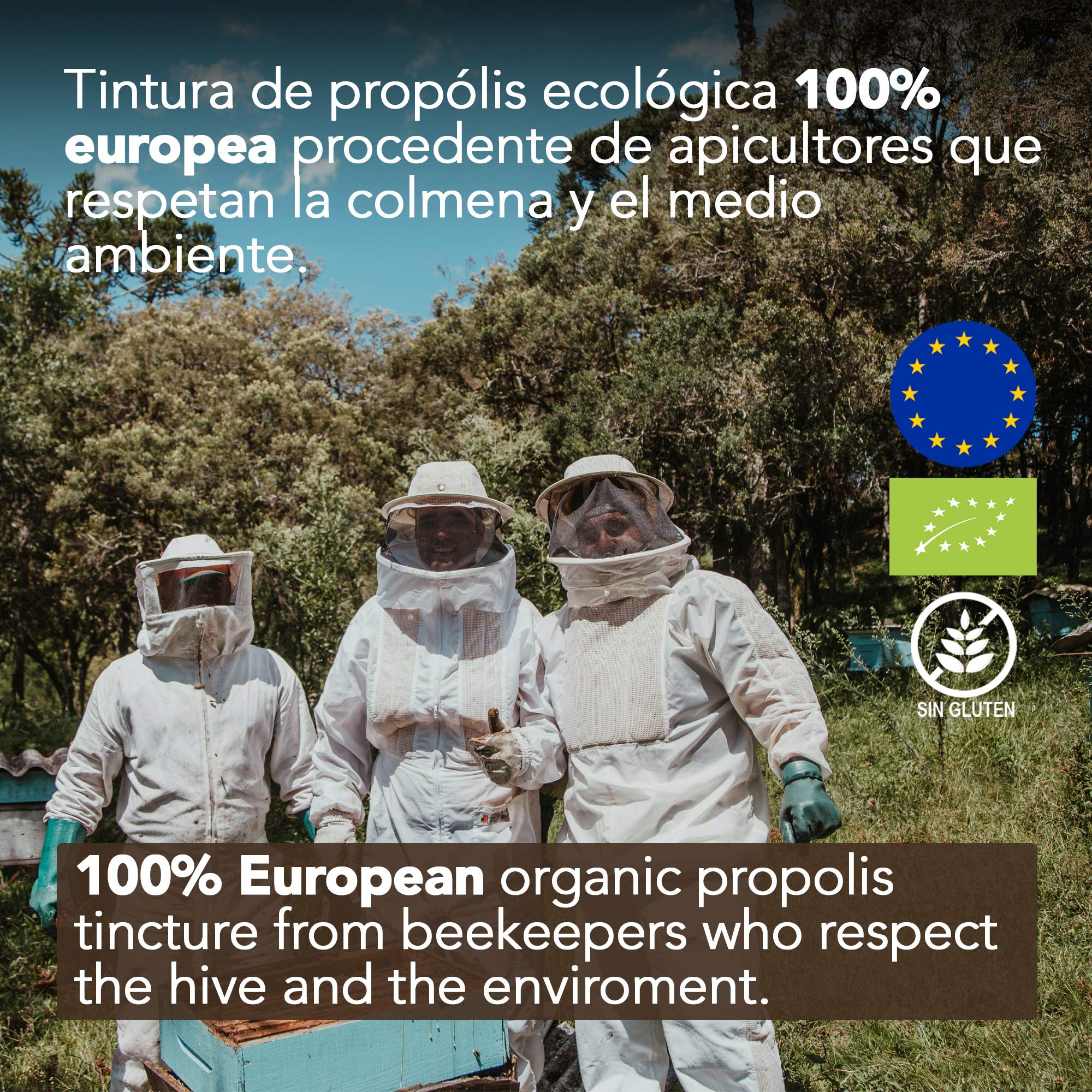 Pack x 2 - Nalewka z propolisu - 20 ml - BIO. Wspomaga dobre samopoczucie gardła. 100% naturalny. 15% waga/objętość.