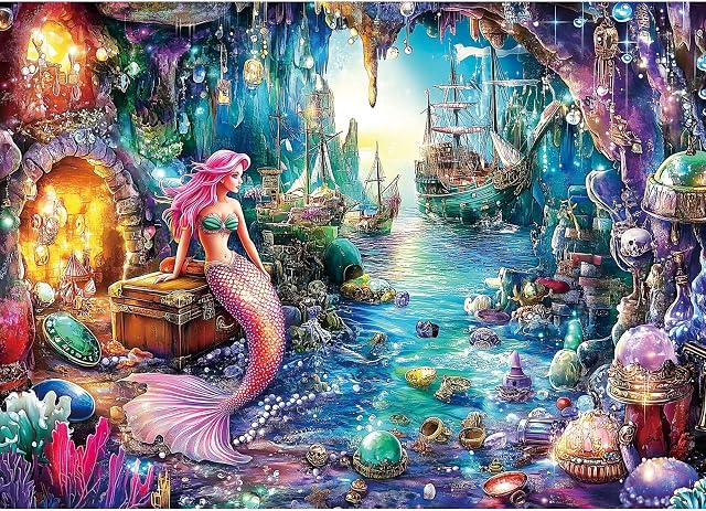 1000 Piece Puzzle for Adults, Sea Siren Mermaid Jigsaw Puzzle, Impossible Hard Difficult Challenging Puzzles for Adults, Home Decoration Puzzle, Interlock Perfectly No Dust