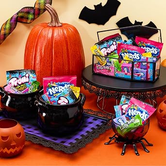 Halloween Candy Core Winners Trick-or-Treat Variety Bag, Nerds Gummy Clusters, Sweetarts, Trolli, Laffy Taffy, and Nerds Original, 180 Pieces, 59.76 Ounces