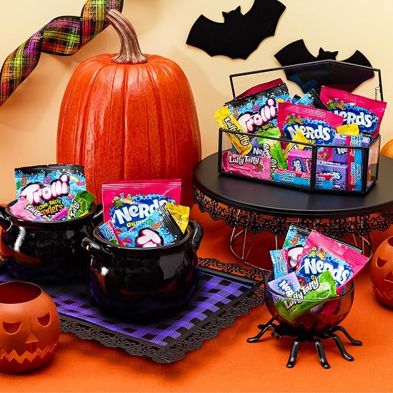 Halloween Candy Core Winners Trick-or-Treat Variety Bag, Nerds Gummy Clusters, Sweetarts, Trolli, Laffy Taffy, and Nerds Original, 180 Pieces, 59.76 Ounces