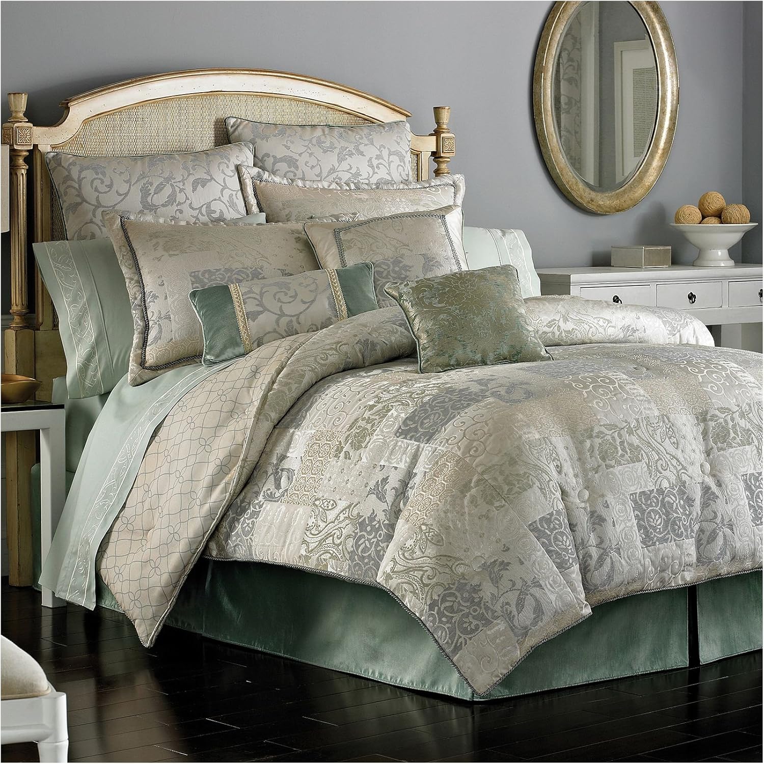 Croscill Splendid WC Comforter Set, King, Opal Home & Kitchen