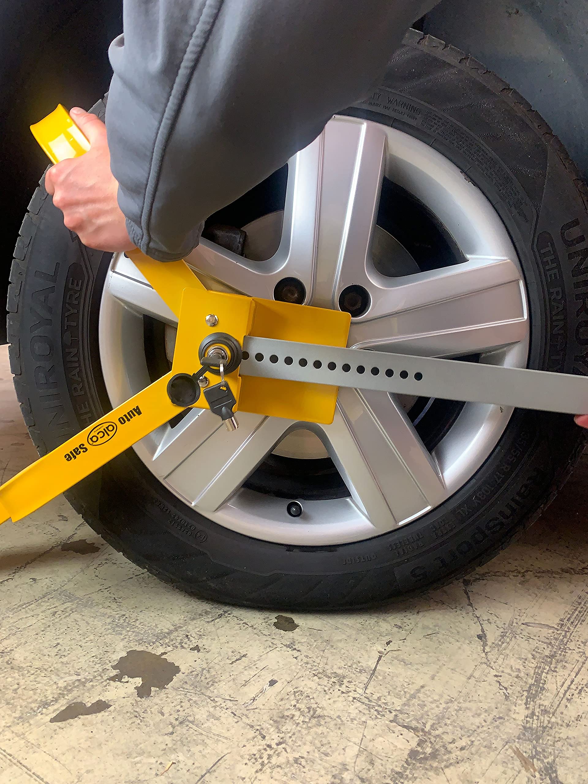Samochód kempingowy zacisk do furgonetki, wysuwany duży rozmiar 16"-19" do 245 mm Heavy Duty Lock "Tresor XL"