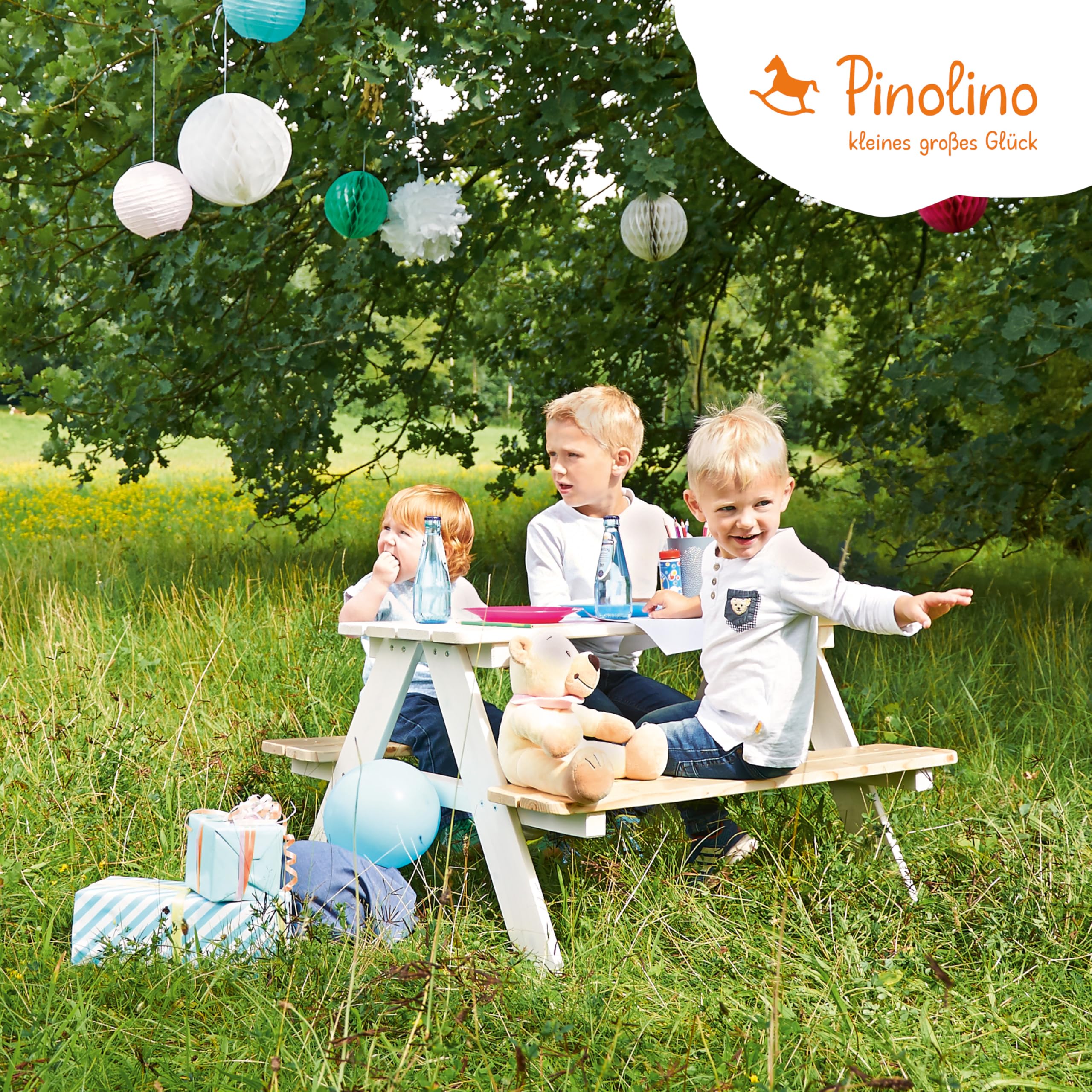 Pinolino 201611 Set di seggiolini per bambini «Nicki for 4', bianco