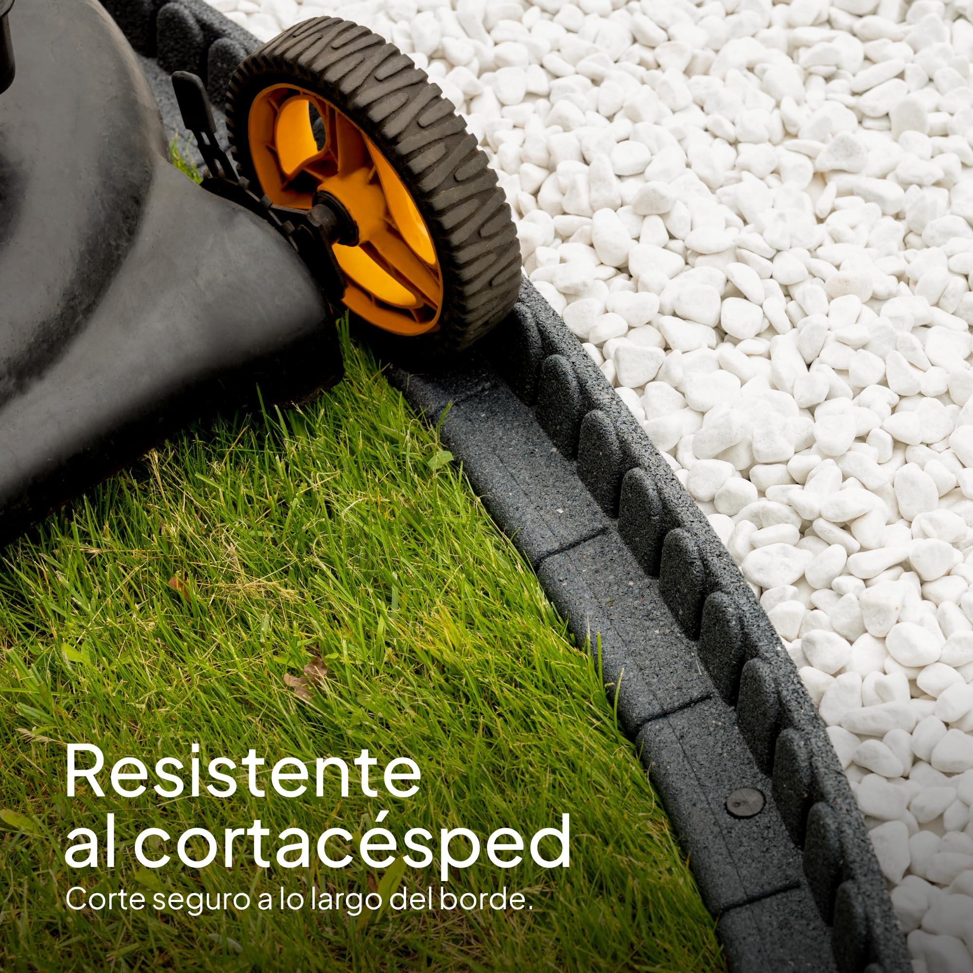 Borduras Jardín Flexible de Caucho Reciclado 9,2 Metros - Borde de Césped Respetuoso con el Cortacésped - Piedras de Bordes para Jardin Fáciles de Procesar - 8 x 1,15m, Antracita