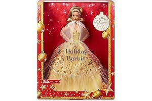 Barbie Signature 2023 Collectible Holiday Doll: Golden Elegance