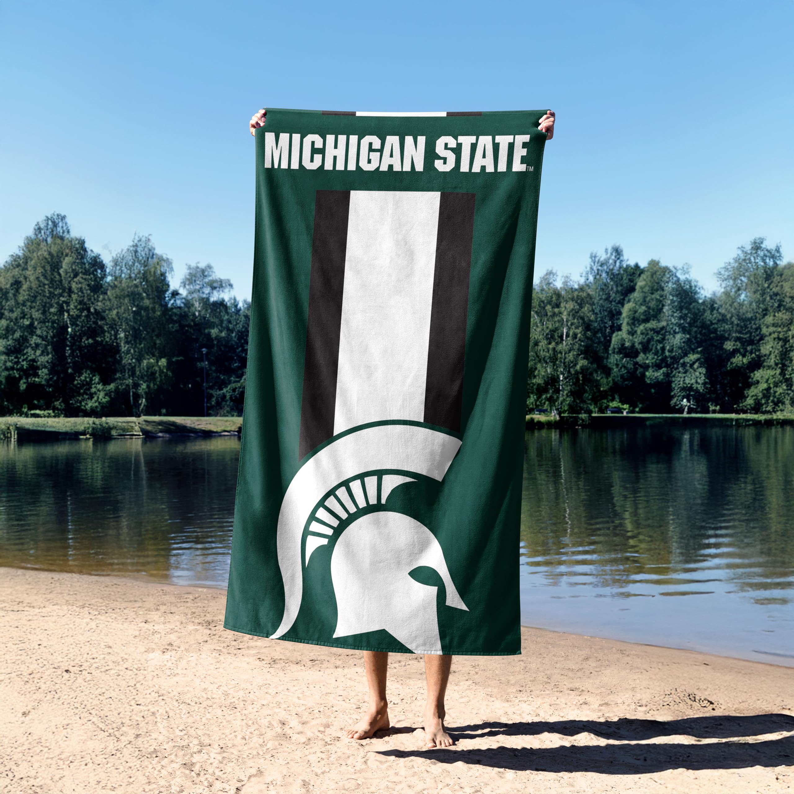 Northwest NCAA Michigan State Spartans Strandtuch, Unisex, für Erwachsene, 76,2 x 152,4 cm, Zone Read – Ansicht 4