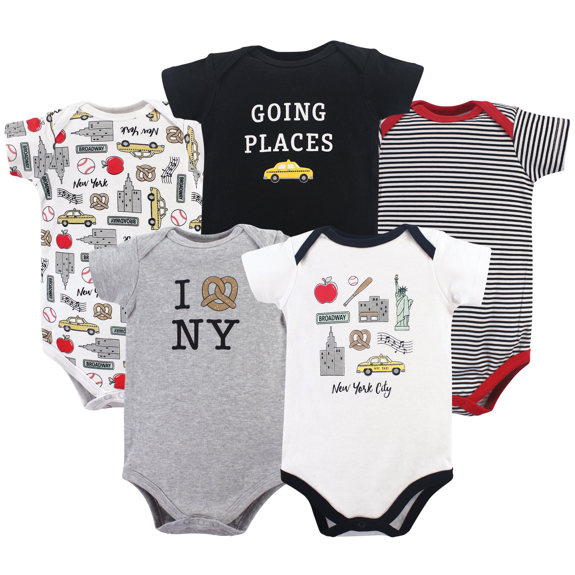 Hudson BabyUnisex Baby Cotton Bodysuits Baby and Toddler T-Shirt Set
