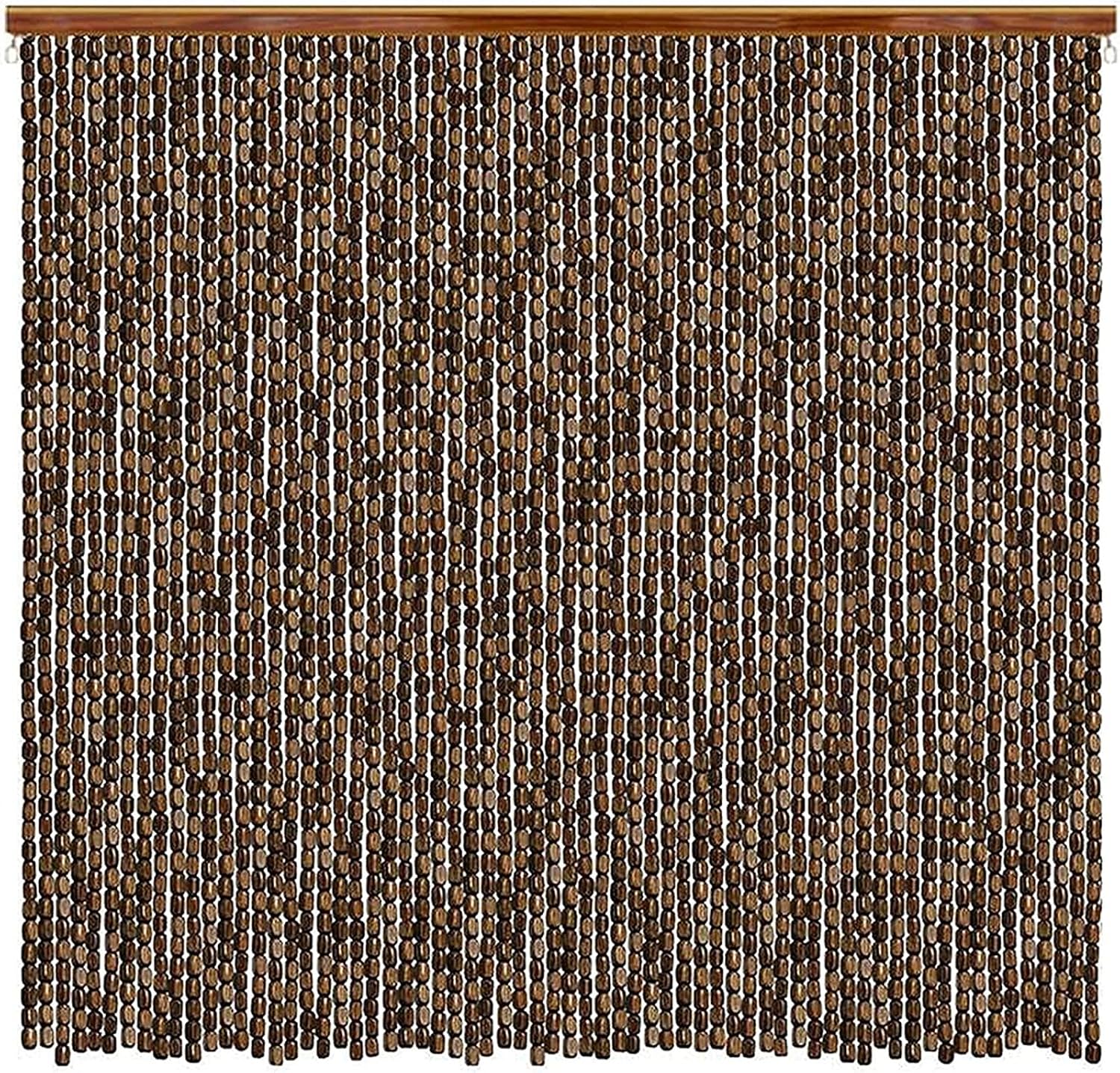Beaded Curtain, Wooden Room Divider Curtain, Stylish, Tassel Door Curtain, Privacy Curtain, Entrance Noren, Japanese Style, Partition Curtain, Bamboo Curtain, Beaded Noren, Retro Interior Goods