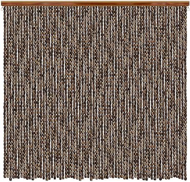 Beaded Curtain, Wooden Room Divider Curtain, Stylish, Tassel Door Curtain, Privacy Curtain, Entrance Noren, Japanese Style, Partition Curtain, Bamboo Curtain, Beaded Noren, Retro Interior Goods