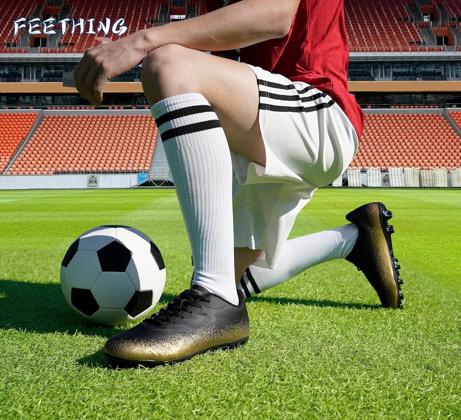 Unsix Adult Soccer Cleats for Men Women Lightweight Breathable Football Shoes with FG Studs Enhanced Traction for Firm Ground - Image 7