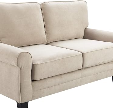 Serta UPH10133A Copenhagen Storage Sofa, 61 Loveseat, Beige