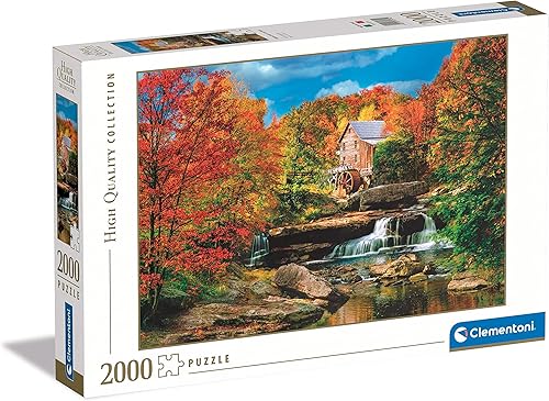 Clementoni - Colección 32574 - Molino de molienda Glade Creek - 2000 piezas - Rompecabezas para adultos, fabricado en Italia