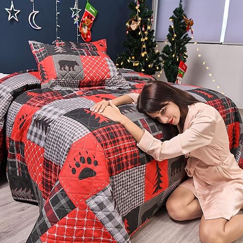 Jessy Home Juego de cama de alce de 3 piezas