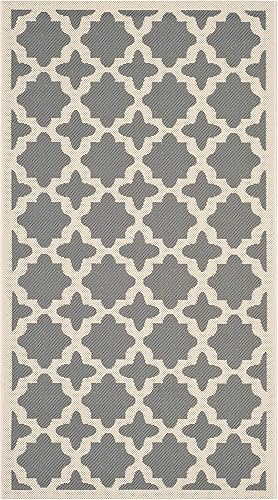 Vista 6 de Safavieh Courtyard Collection CY6903-268 alfombra azul marino y beige para interior o exterior, otro, Azul marino, beige