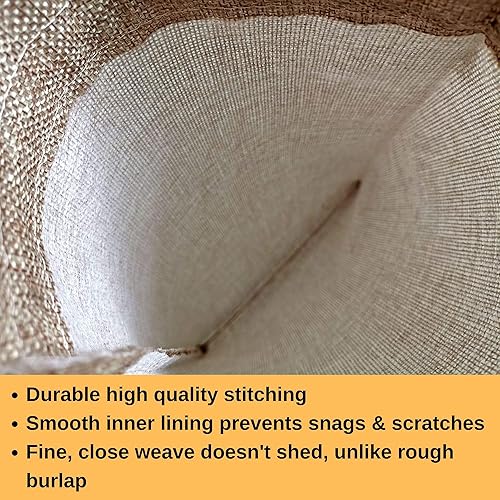 Miniatura 3 de 50 bolsas de arpillera con cordón ajustable, 5” x 8” (interior de 5” x 7”), bolsa de regalo a granel – Regalos de boda, joyas y bolsas de regalo