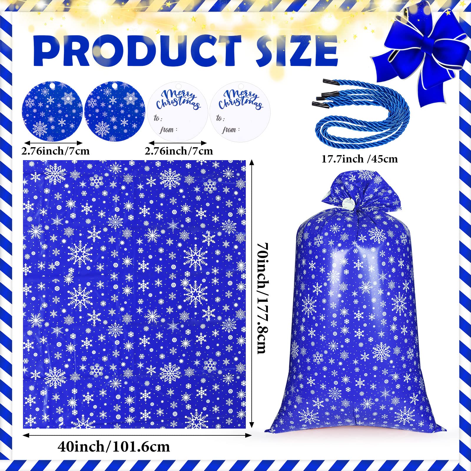 Jumbo Plastic Gift Bags Large Presents 2 Pack Jumbo Christmas Gift Bags ...