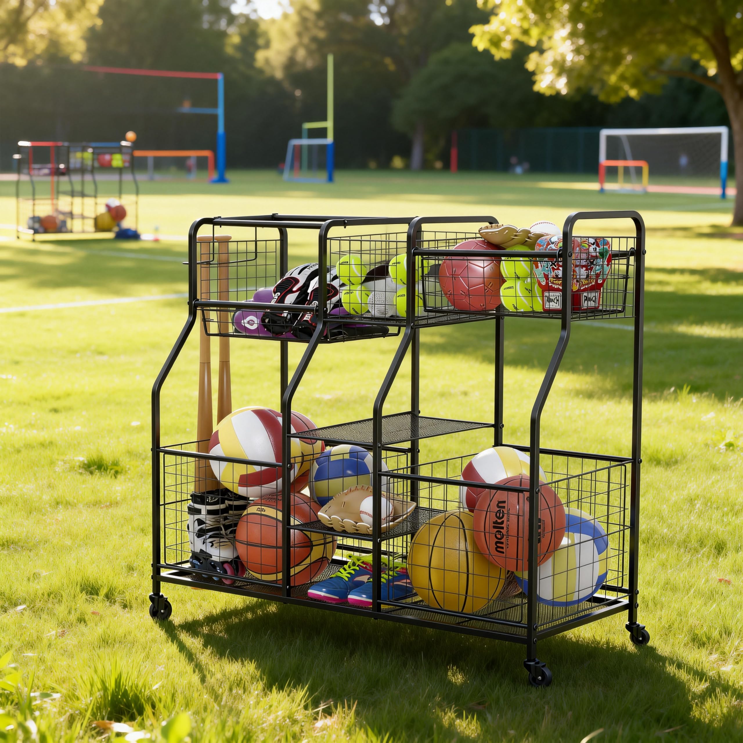 Amazon.com: LUMAMU Garage Sports Equipment Organizer, Ball Storage